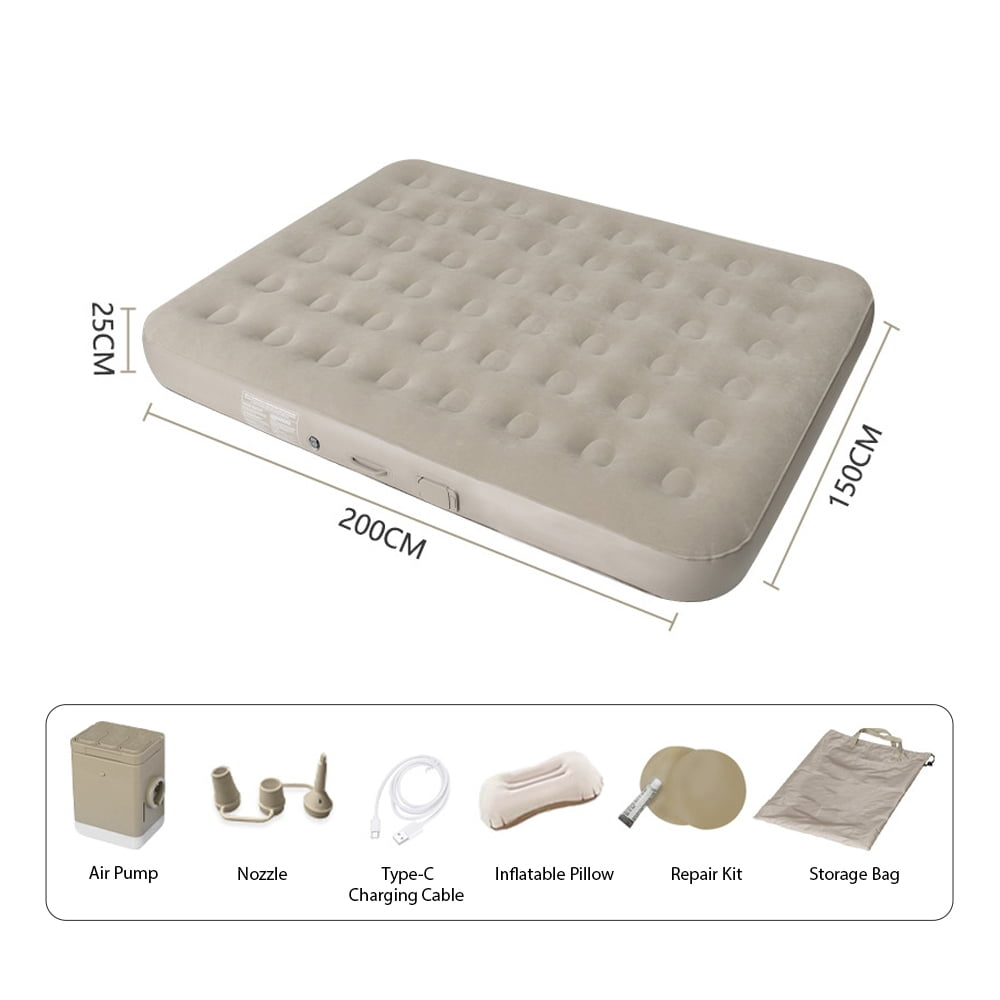 Inflatable mattress showing 3D air column design for pressure distribution