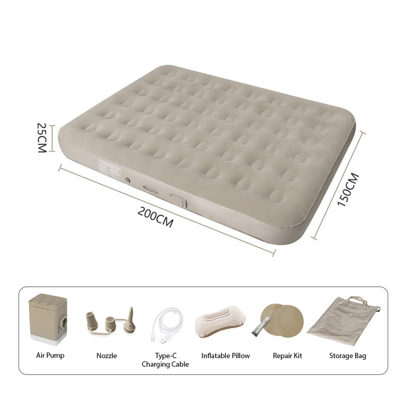 Queen Size Air Bed Inflatable Mattress with Built-in Pump