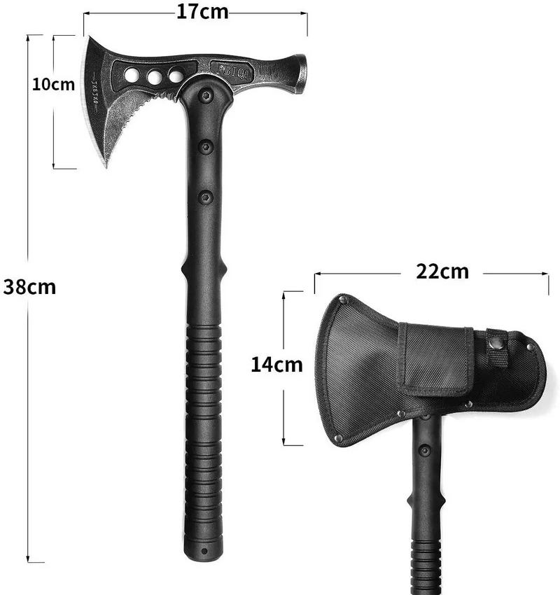 15" Tactical Survival Hawk Tomahawk W Hammer Throwing Axe Emergency Hatchet Tool