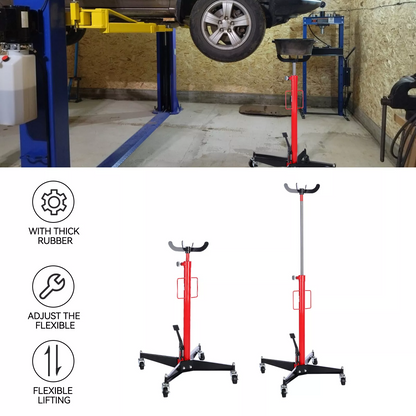 Transmission jack compact compressed height view