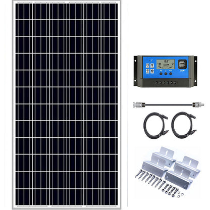 Solar panel with included solar controller and mounting kit