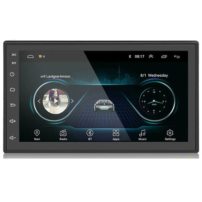 Side angle of 7inch car stereo showing slim profile