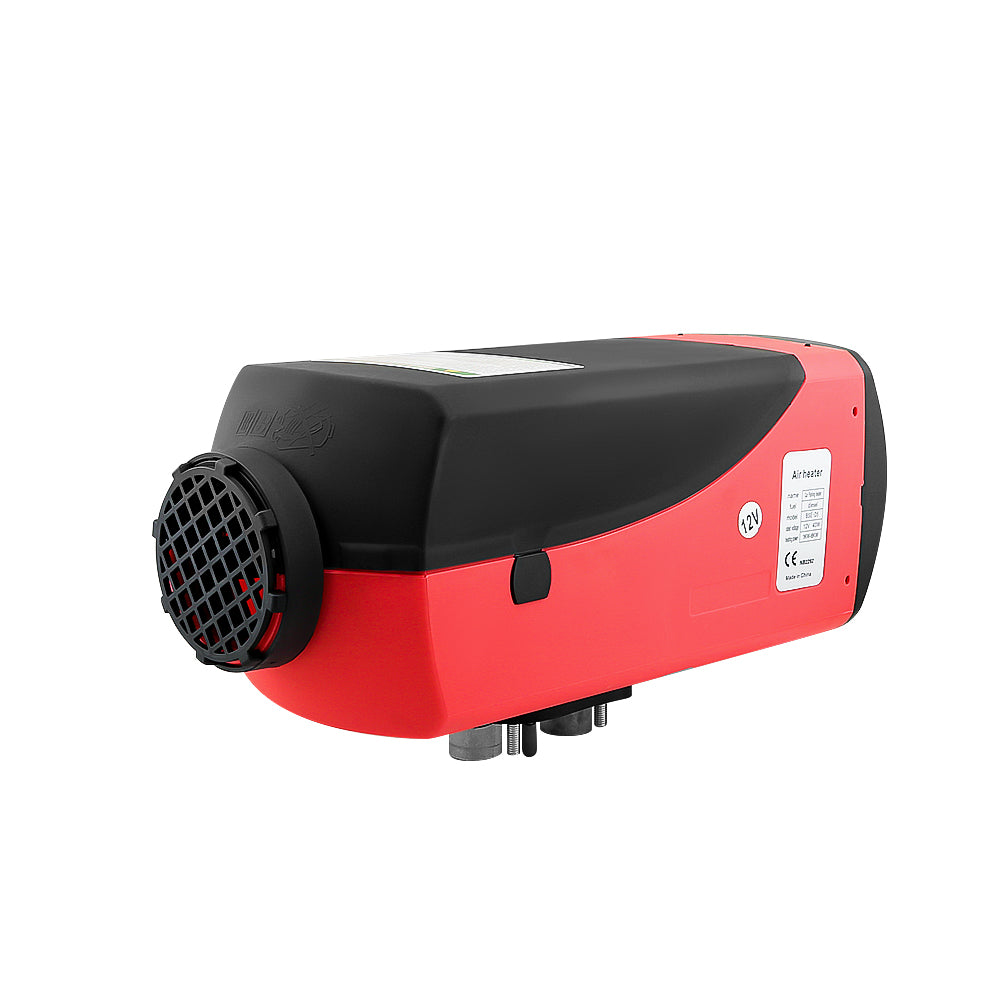 Back view of diesel air heater 8KW 12V with exhaust muffler