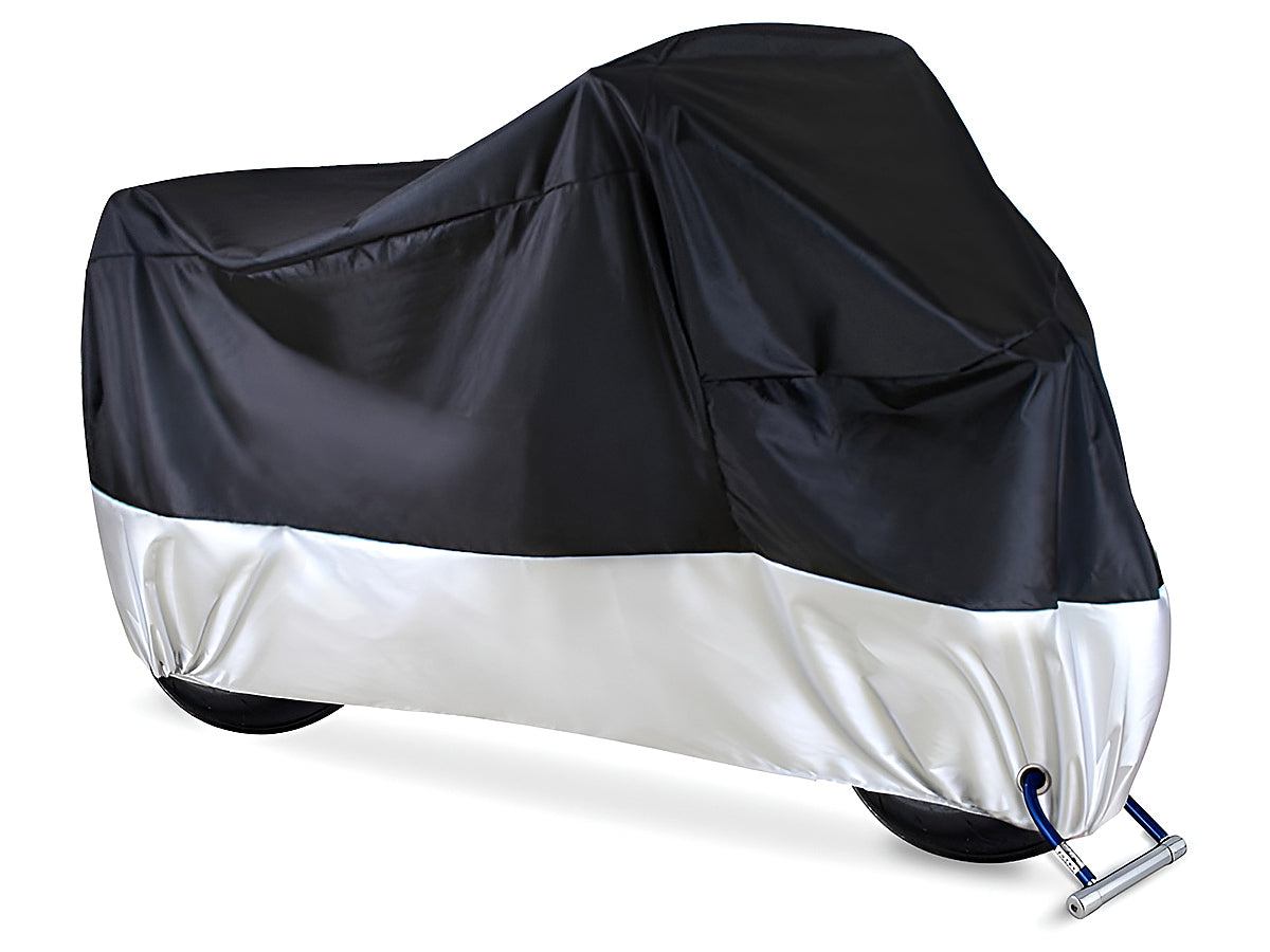 Waterproof bike cover material close-up in black polyester