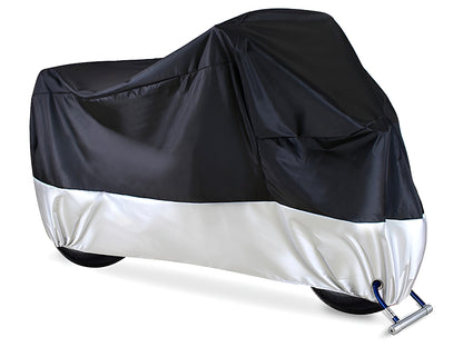 Waterproof bike cover material close-up in black polyester