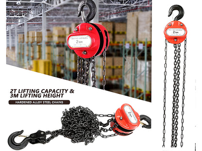 Chain Block Tackle Hoist 3M 2T
