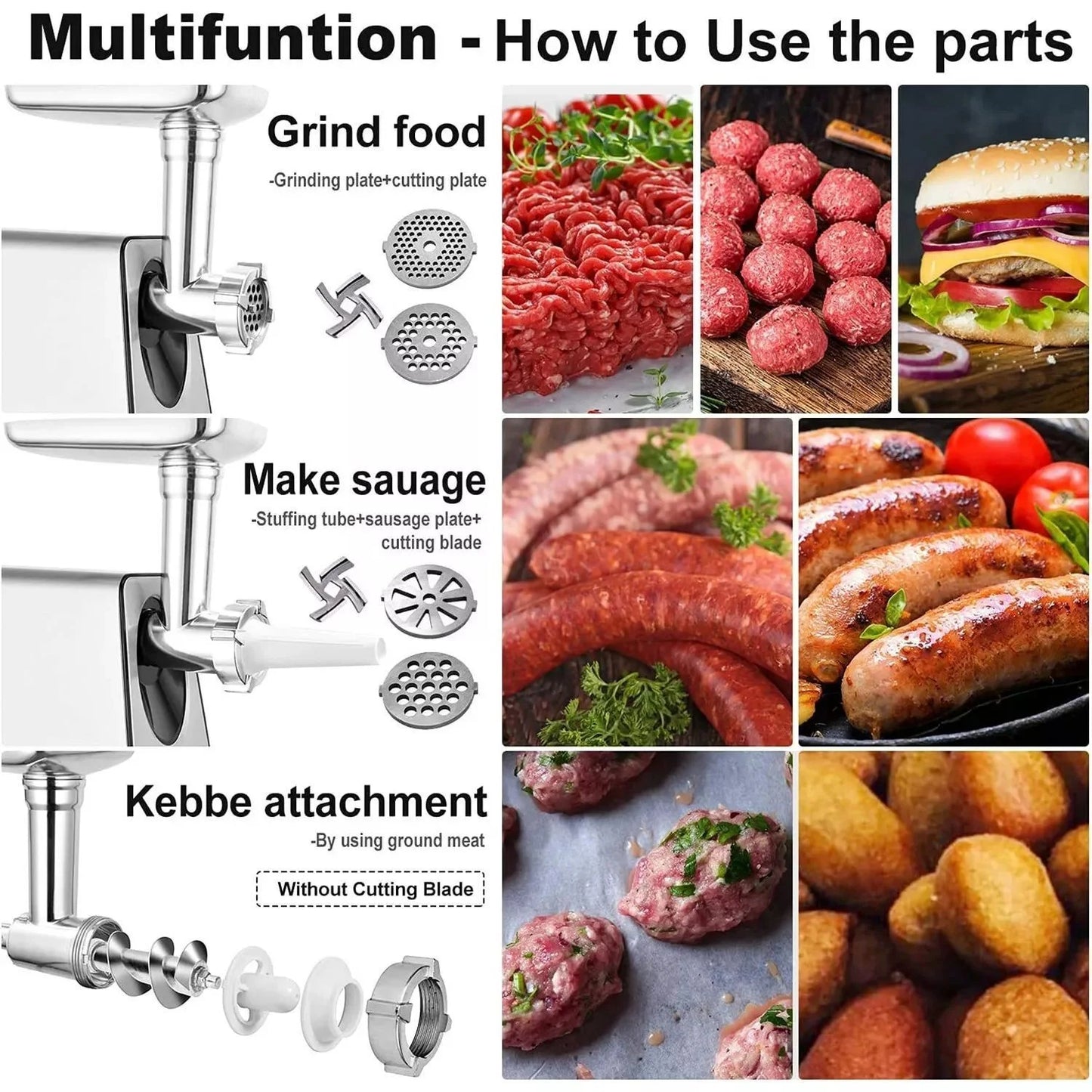 Meat Grinder Sausage Maker Mincer
