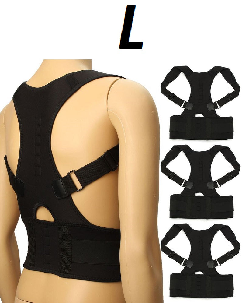 Close up of black neoprene material on Posture Correct back support