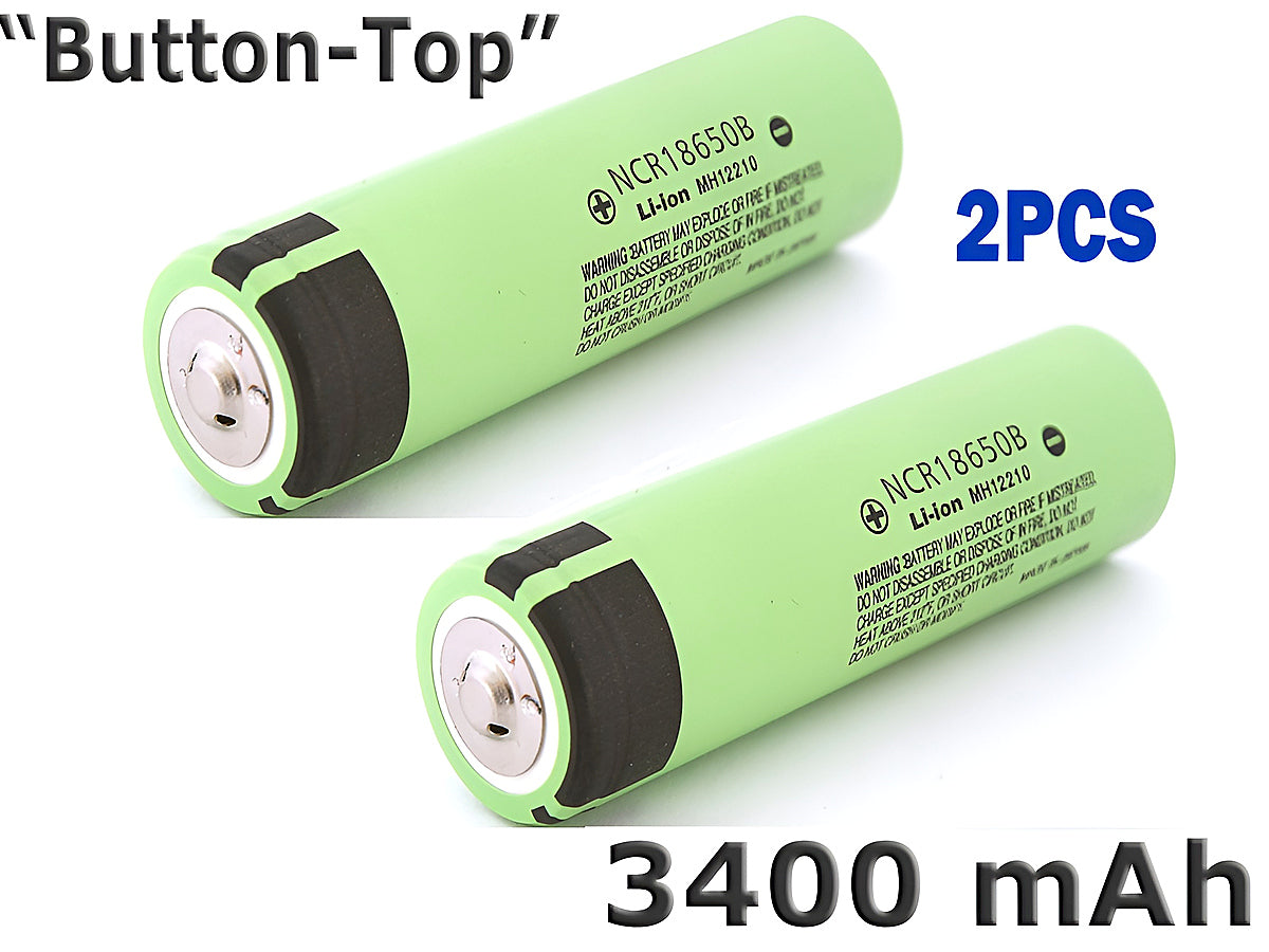 close up of 18650 battery button top detail