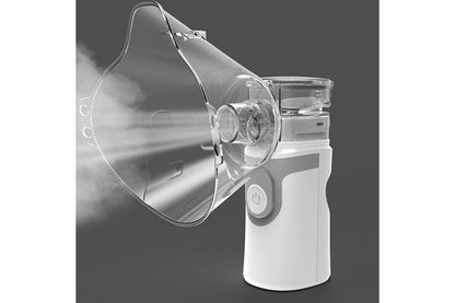 Close up of ultrasonic nebulizer inhaler mouthpiece attachment