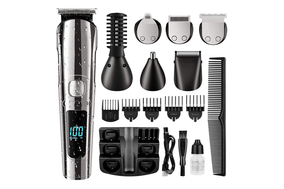 Side view of hair trimmer cordless showing ergonomic handle