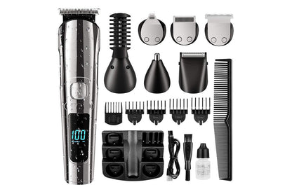 Side view of hair trimmer cordless showing ergonomic handle