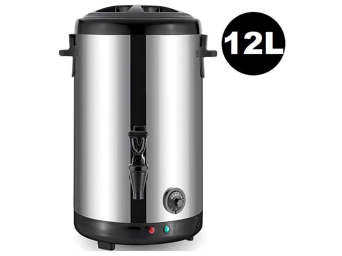 Hot water urn 12L placed on kitchen bench for tea making