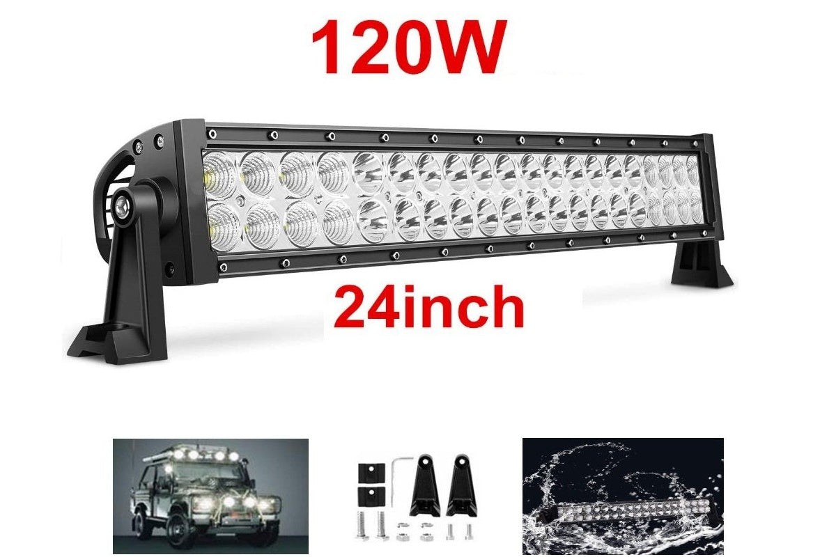 Close-up of LED Light Bar 120W showing 40 LED chips