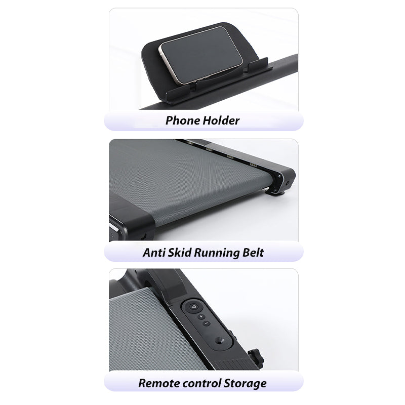 Treadmill used in office setting under desk