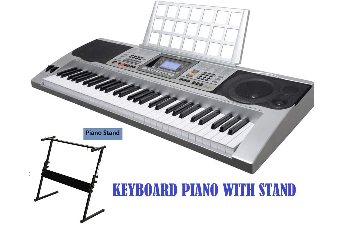 Close up of electronic keyboard piano white and black keys