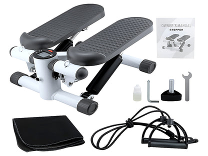 Close up of steppers exercise machine adjustable pedals