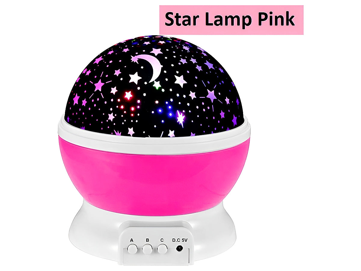 Close up of starry sky night light LED projector USB power port