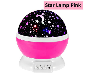 Close up of starry sky night light LED projector USB power port