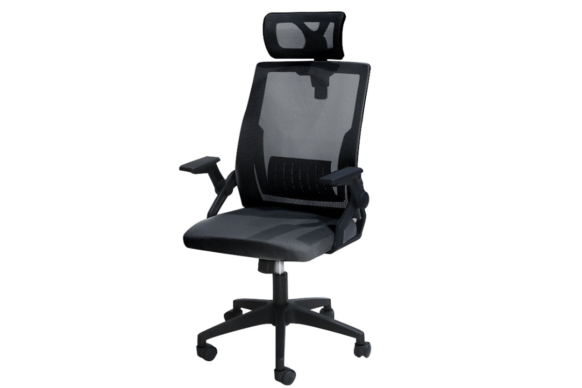 Computer chair ergonomic seat with adjustable headrest