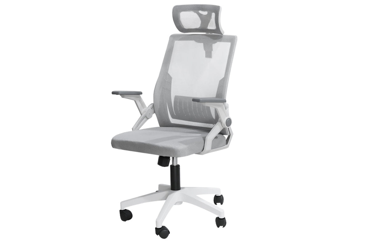 Ergonomic office chair computer chair with adjustable headrest in black