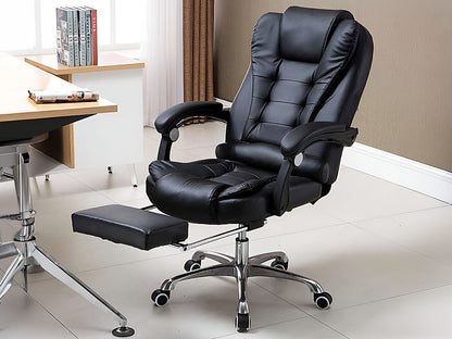 Ergonomic Gaming Office Chair – Adjustable PU Leather Computer Chair, Black