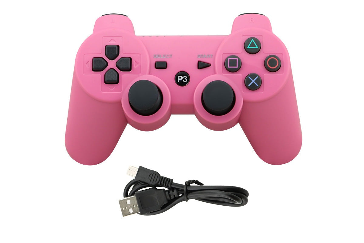 Side view of wireless PS3 controller highlighting smooth curves