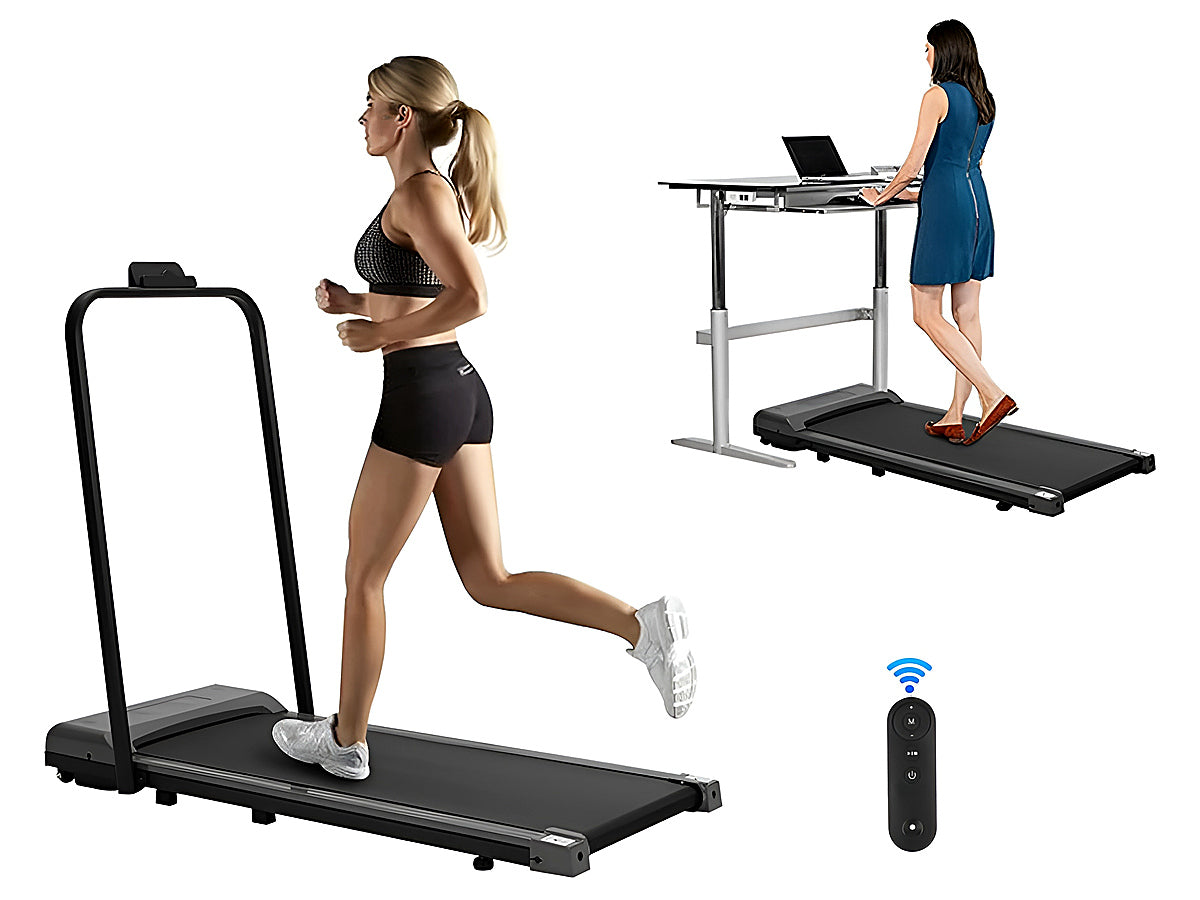 Foldable treadmill home gym quiet motor detail with speed control