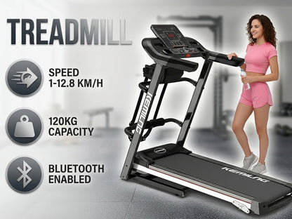 Multifunctional Foldable Treadmill 120 kg Capacity