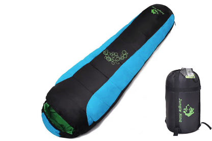 Sleeping bag shoulder tighten bar to prevent heat loss