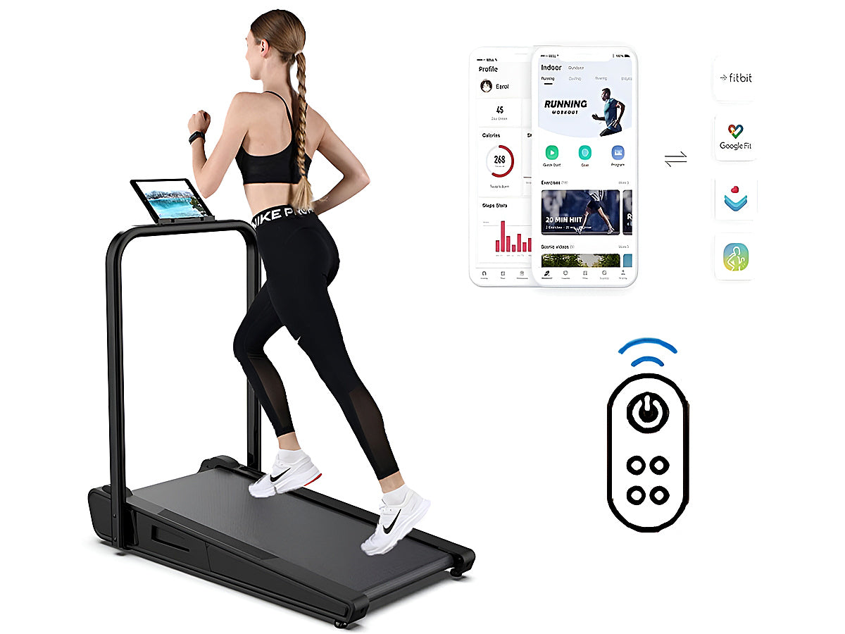 Walking treadmill flat compact treadmill lightweight and portable for travel