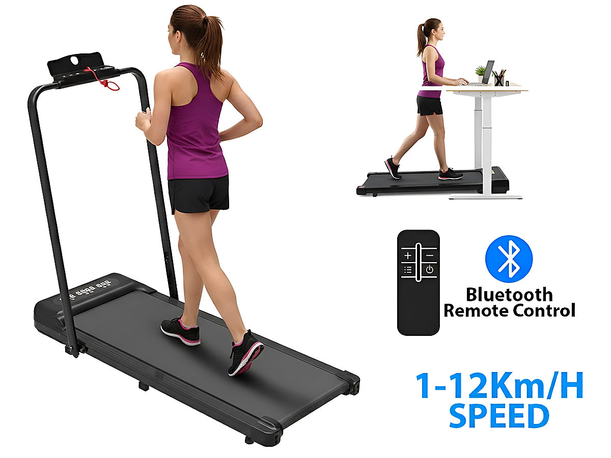 Compact flat treadmill lightweight frame made of steel and ABS