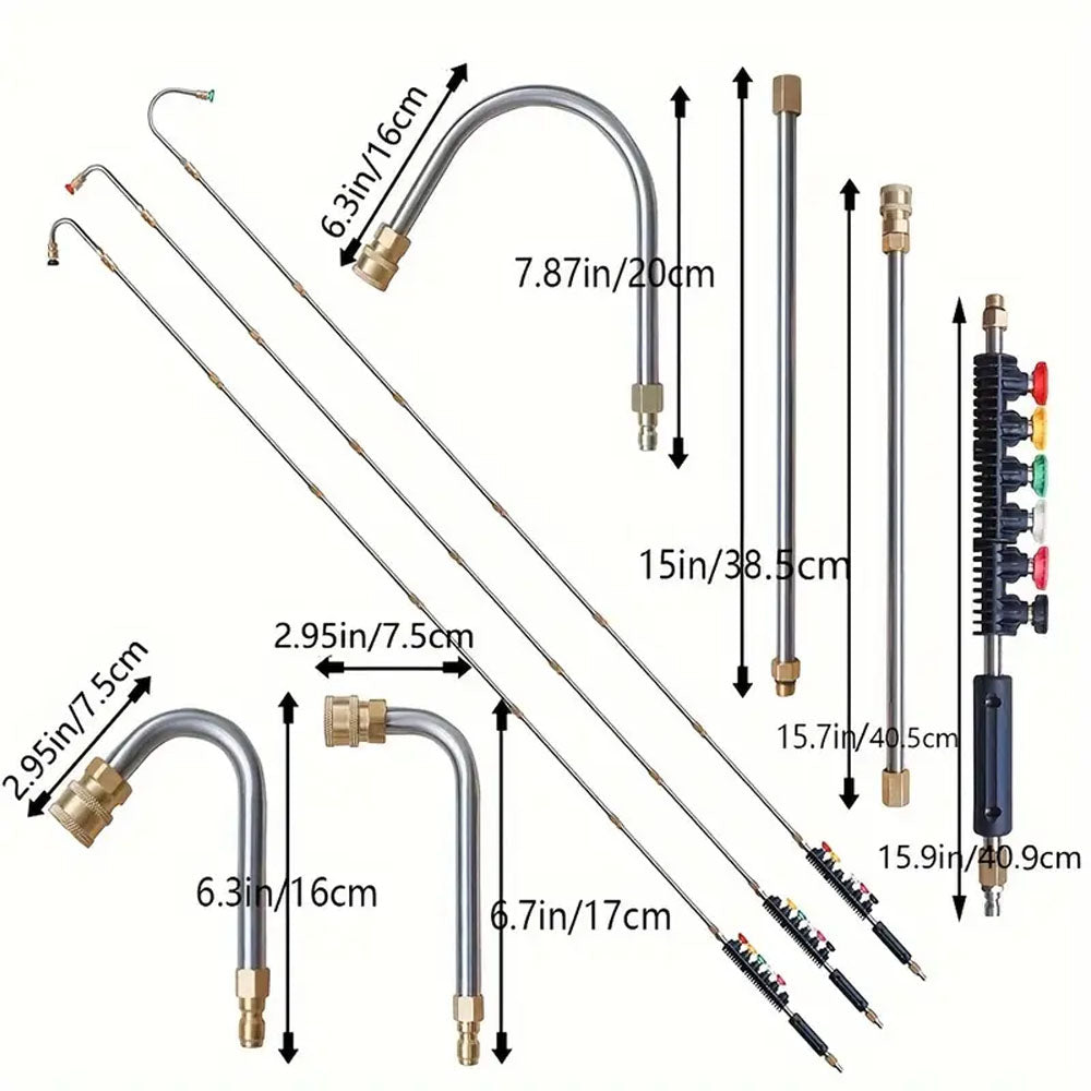 High Pressure Washer Wand Extension Set