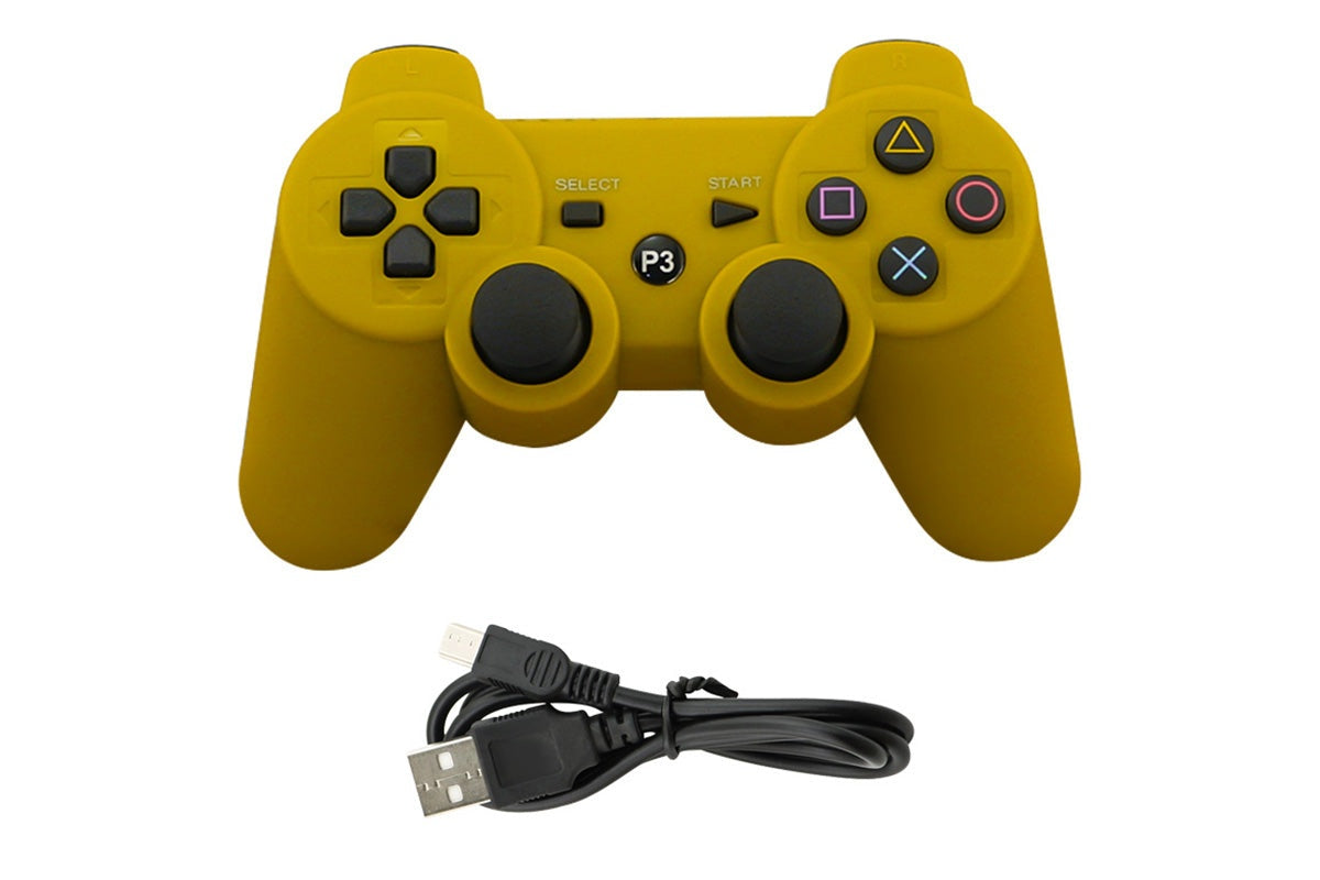 Side view of wireless PS3 controller highlighting smooth curves