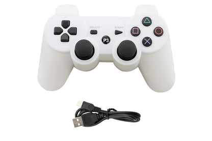 Side view of wireless PS3 controller highlighting smooth curves