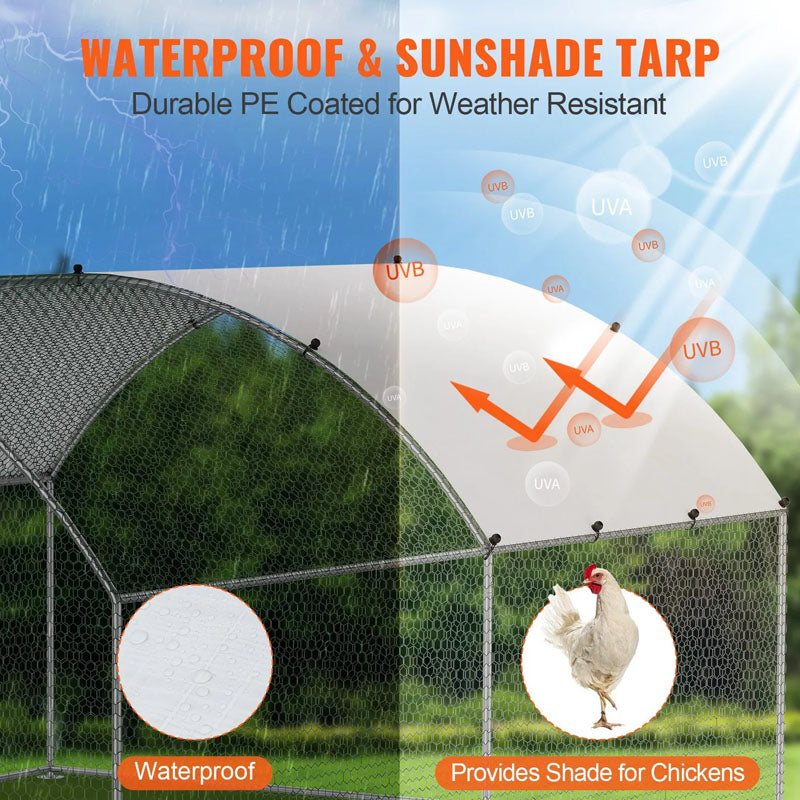 Multi-use outdoor chicken coop housing ducks and small pets