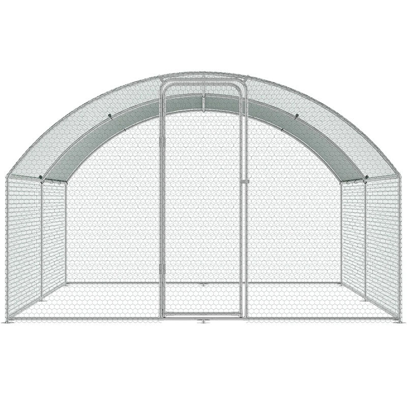 Spacious 4x3m walk-in chicken coop interior view