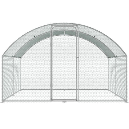Spacious 4x3m walk-in chicken coop interior view