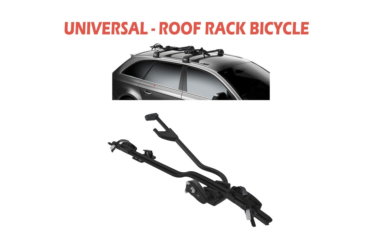 Close-up of spring-loaded arm holding bike tyre securely