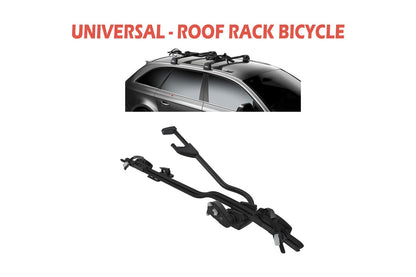 Close-up of spring-loaded arm holding bike tyre securely