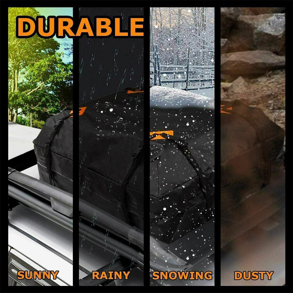 Car roof bag cargo bag with non-slip mat laid flat
