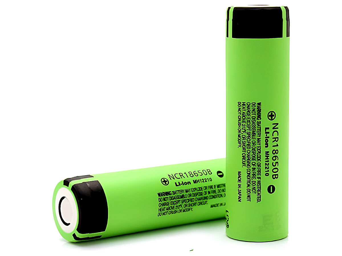 two 18650 rechargeable batteries side by side