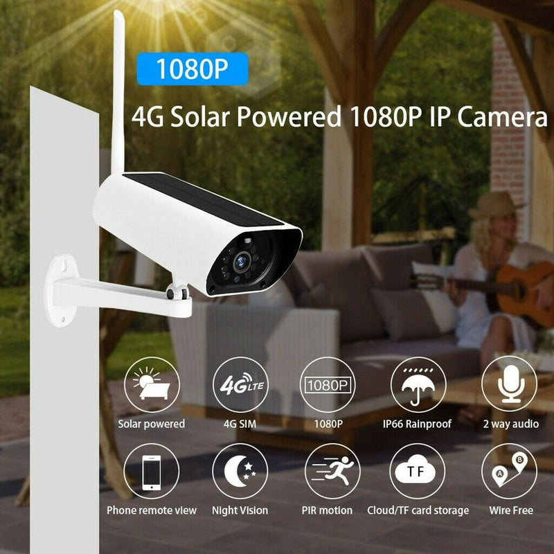 Wireless Security Camera System 100% Wire Free 4G Solar Camera