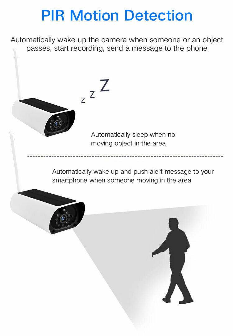 Wireless Security Camera System 100% Wire Free 4G Solar Camera