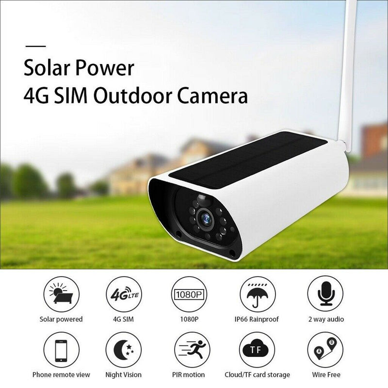 Wireless Security Camera System 100% Wire Free 4G Solar Camera