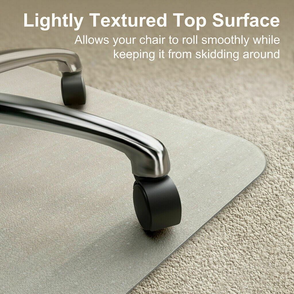 Non-slip surface of chair mat office floor protector in kitchen setting