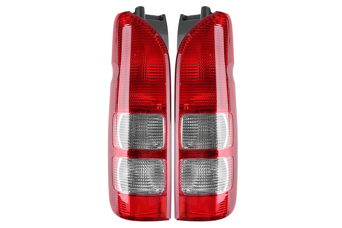 Right side Toyota Hiace tail light set close up on ABS plastic housing