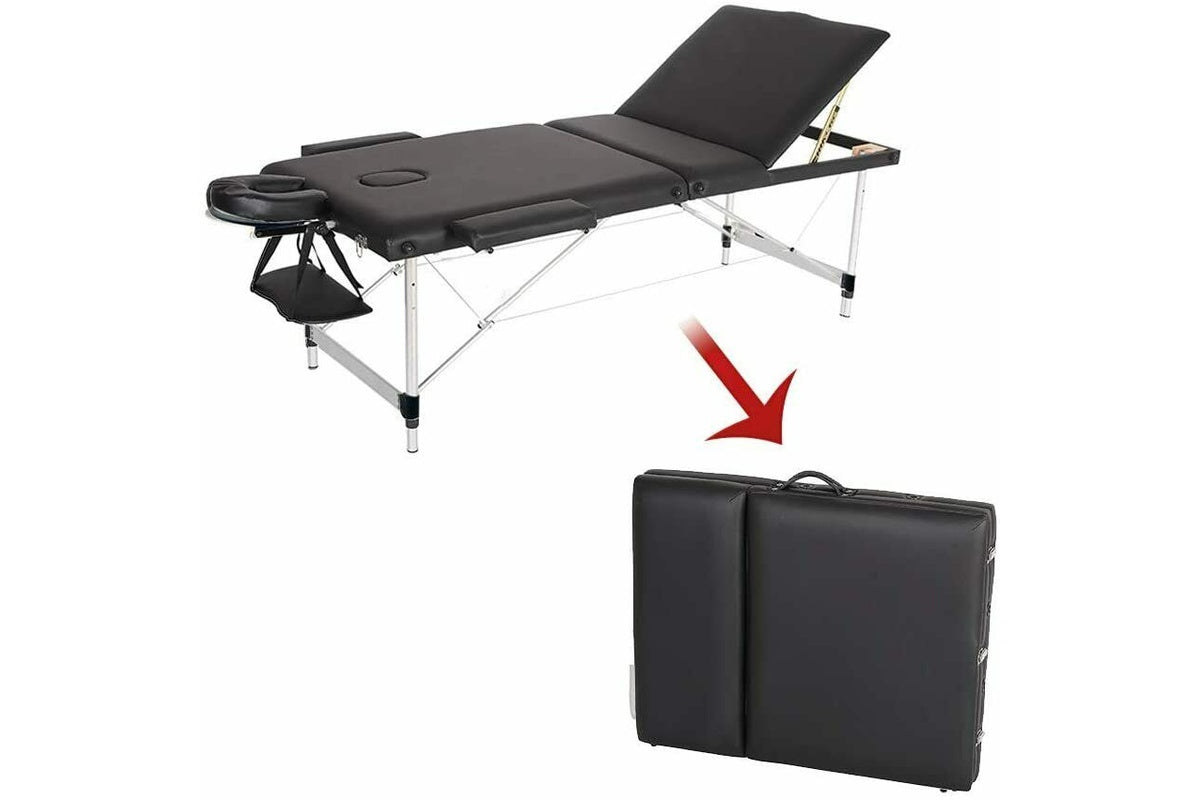 Top view of massage table showing wide 185cm surface