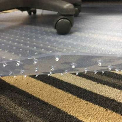 Non-slip surface of chair mat office floor protector in kitchen setting