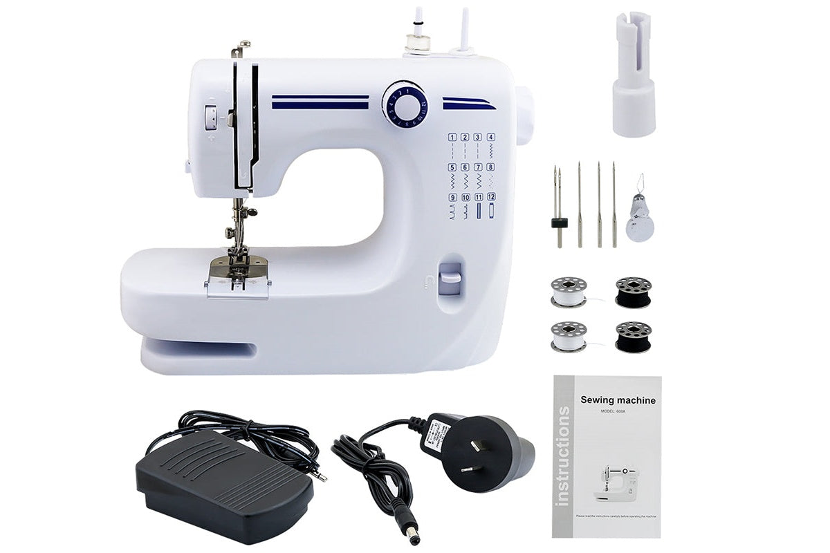Close-up of sewing machine dual foot pedal for speed control